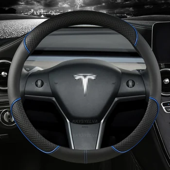 Za Tesla Model 3 Leta 2016 2017 2018 2019 2020 Avto Volan Kritje Non-slip Mikrovlaken Usnja Auto Dodatki notranjost  5