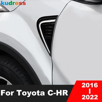 Za Toyota C-HR CHR 2016-2019 2020 2021 2022 Črni Strani Fender Zraka Vent Kritje Trim Trikotnik Strani Krilo Vnos Okraskov Avto Styling  10