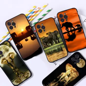Živali Slon Primeru Telefon Za iPhone 14 11 12 13 Mini Pro Max 8 7 6 6S Plus X SE 2020 XR XS Funda Primeru  5